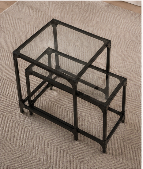 Duo de tables gigognes Forgia vues sous un autre angle